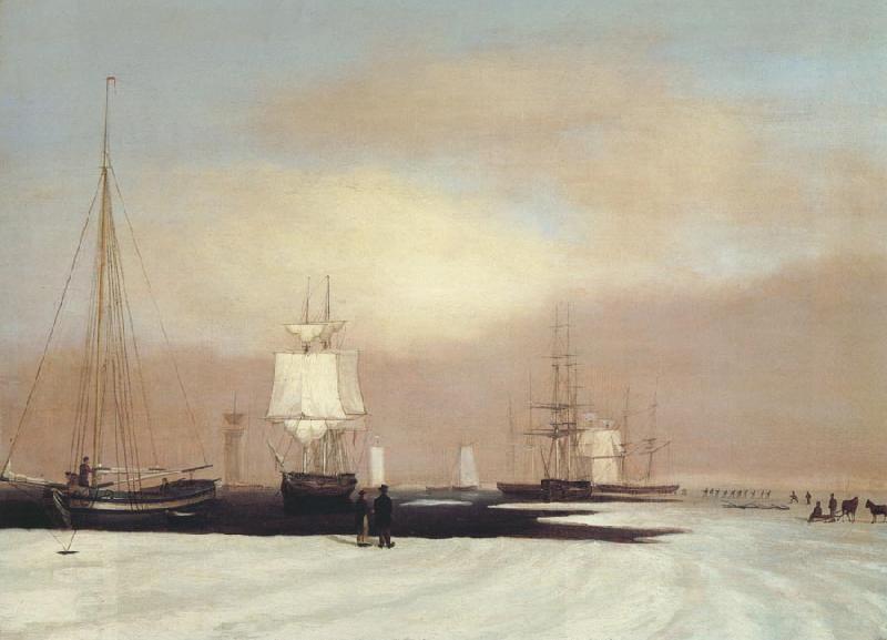 John Samuel Blunt Boston Harbor China oil painting art